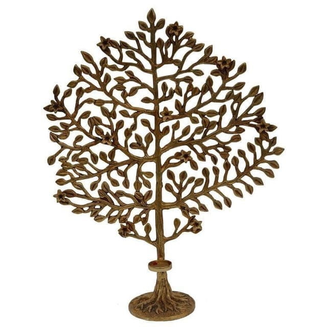 Brass Table Decor Showpiece Kalpavriksha Tree- 18*8*26 Inch (BS1298 E)