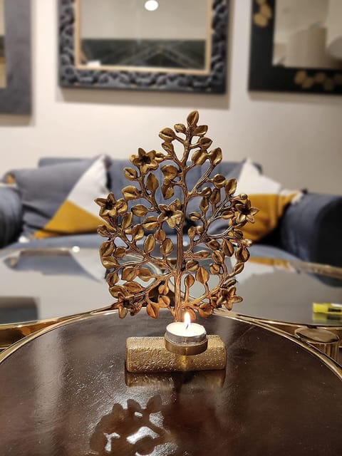 Brass Table Decor Showpiece Kalpavriksha Tree - 6.1*2.7*9.5 Inch (BS1296 C)