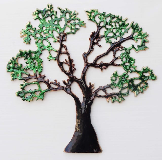 Aluminium Showpiece Wall Decorative Aluminium Tree - 13.3*0.2*13.2 inch (Z123 B)