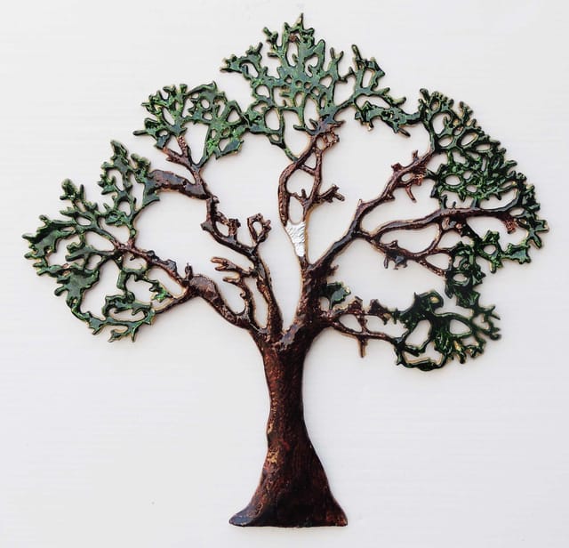 Aluminium Showpiece Wall Decorative Aluminium Tree  - 17.3*0.2*17 inch (Z123 C)