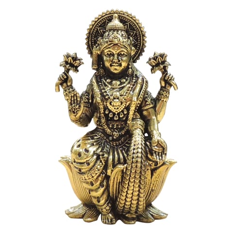 Brass Showpiece Laxmi Ji God Idol Statue - 2.5*2*4.2 Inch (BS1847 L)