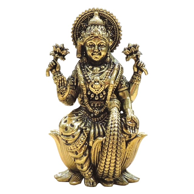 Brass Showpiece Laxmi Ji God Idol Statue - 2.5*2*4.2 Inch (BS1847 L)
