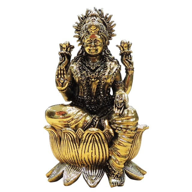Brass Showpiece Laxmi Ji God Idol Statue - 3*2.5*5 Inch (BS1846 L)