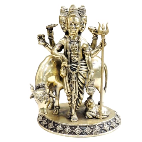 Brass Showpiece Dattatreya God Idol Statue - 6*4.5*8 Inch (BS1882 G)