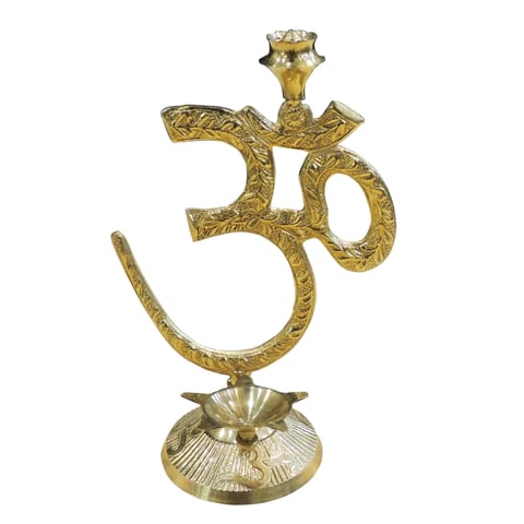 Brass Om Stand - 4.2*3.5*6.5 Inch (Z649 C)