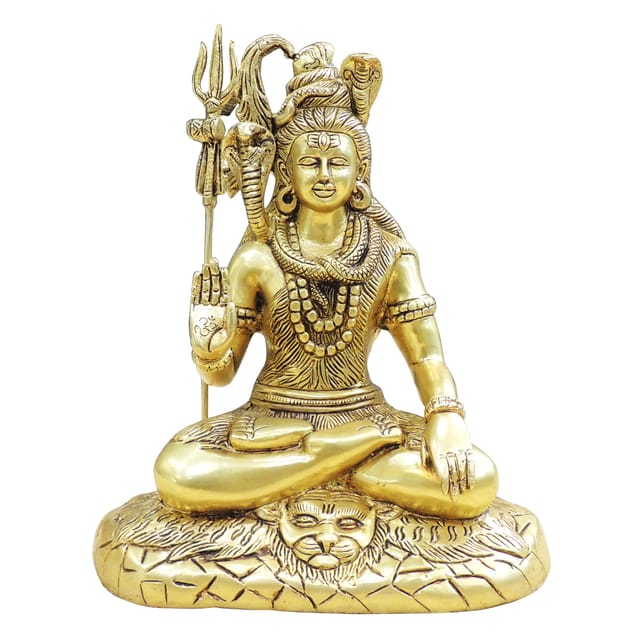 Brass Showpiece Shiv Ji God Idol Statue - 9*5*10.5 Inch (BS947 G)