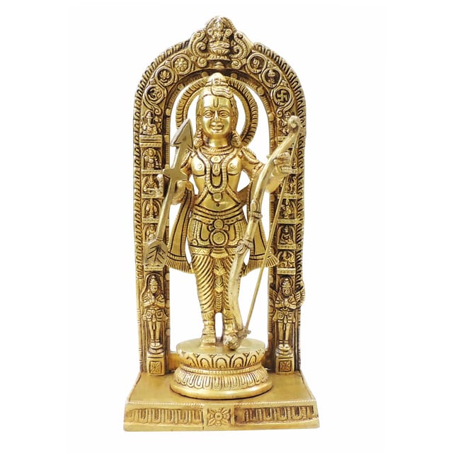 Brass Showpiece Yellow Ramlala God Idol Statue - 12*8.5*24 Inch (BS1738 H)