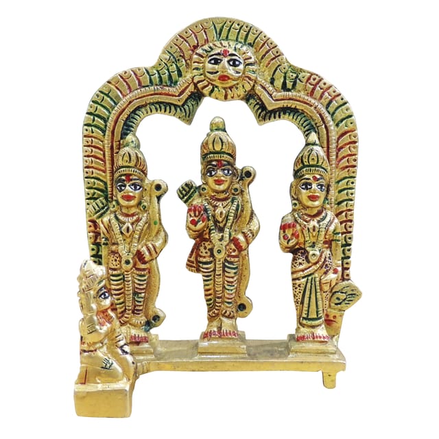 Brass Showpiece Ram Darbar God Idol Statue - 4.2*2*5 Inch (BS131 Y)