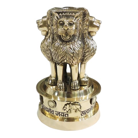 Brass Home Decorative Ashok Lath Showpiece - 6.2*6.2*10 Inch (F670 I)