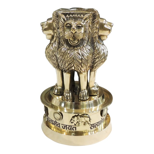 Brass Home Decorative Ashok Lath Showpiece - 6.2*6.2*10 Inch (F670 I)