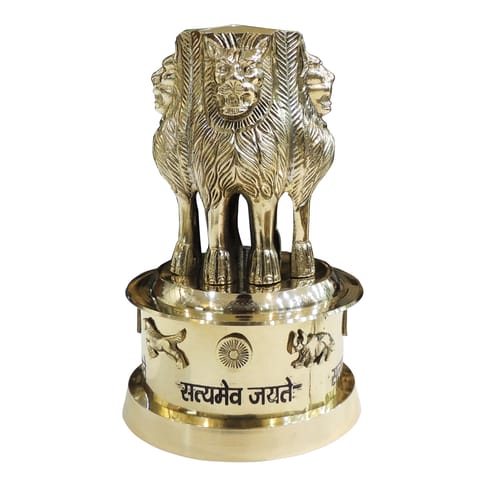 Brass Home Decorative Ashok Lath Showpiece - 5*5*8 Inch (F670 H)