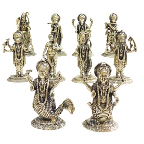 Brass Showpiece Das Avatar Statue - 2.2*1.5*3.6 Inch (BS1909 D)