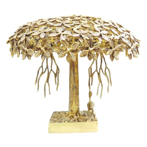 Brass Showpiece Bargad Tree Statue - 17*17*15.5 Inch (BS1880 D)