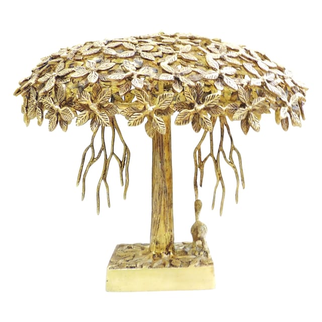 Brass Showpiece Bargad Tree Statue - 17*17*15.5 Inch (BS1880 D)