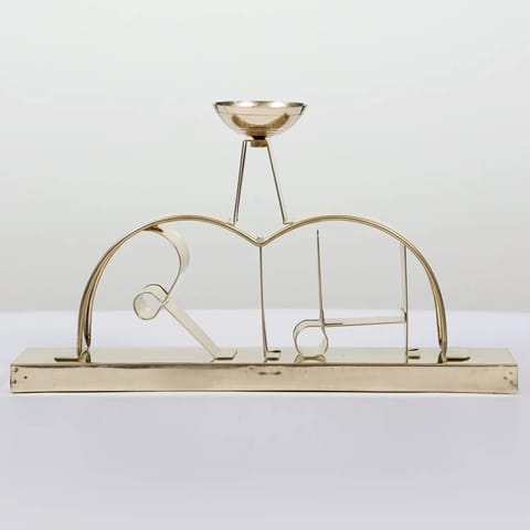 Brass Table Decor Ram Deepak - 12.2*2.5*7 Inch (F790 C)
