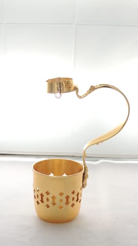 Brass Showpiece Bottle Holder Diwali Gifting Item - 6*3.2*9.2 Inch (B310 A)