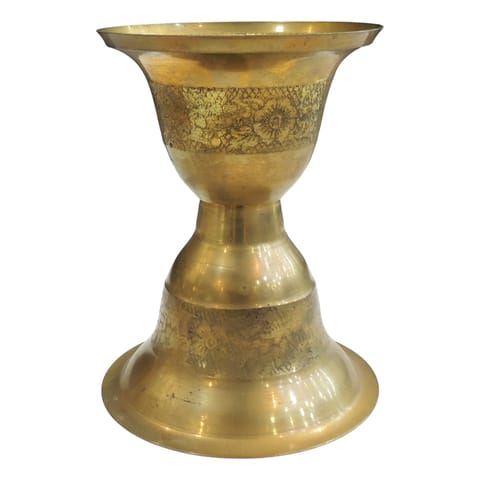 Brass Home Decorative Spittoon, Peeakdaan - 5*5*7 Inch (F088 C)