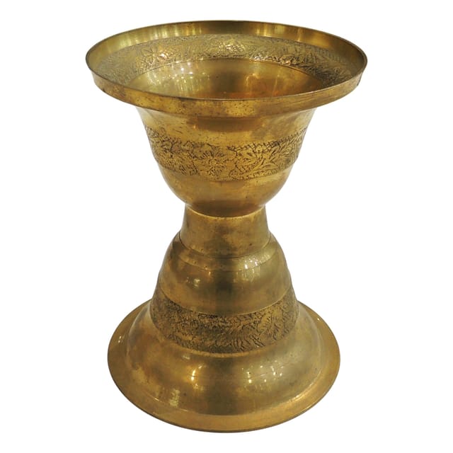 Brass Home Decorative Spittoon, Peeakdaan - 4.5*4.5*6 Inch (F088 A)