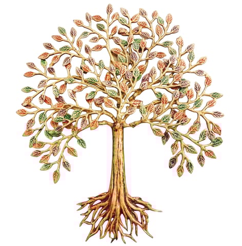 Brass Showpiece Kalpavriksha Tree -16*1*19 Inch (BS1569 B)
