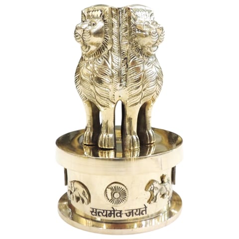 Brass Home Decorative Ashok Lath Statue - 4*4*6.5 Inch (F670 X)