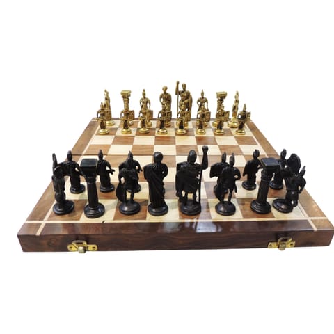 Brass Showpiece Chess Board - 14*14*1 Inch (BS363 W)