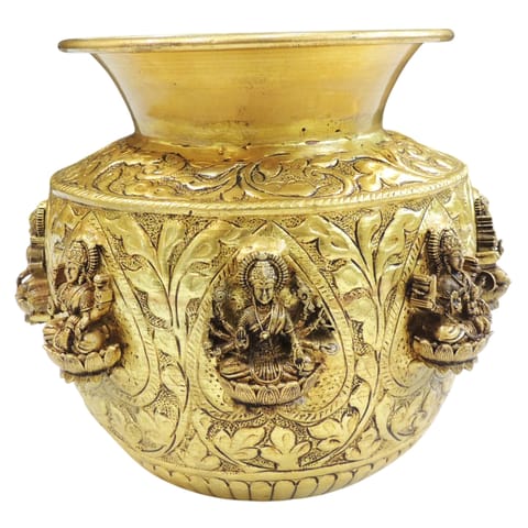 Brass Ashta Laxmi Lota, Water Pot - 5.5*5.5*5 Inch (Bs1915 B)