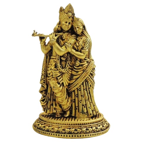 Brass Showpiece Radha Krishna God Idol Statue - 2.7*2*4 Inch (BS1883 B)