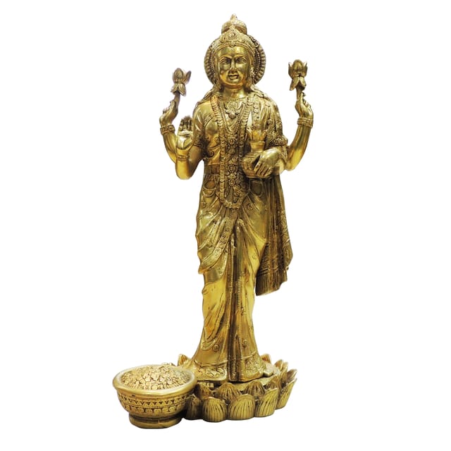 Brass Showpiece Laxmi Ji God Idol Statue - 11.5*9.5*24.5 Inch (BS1873 L)
