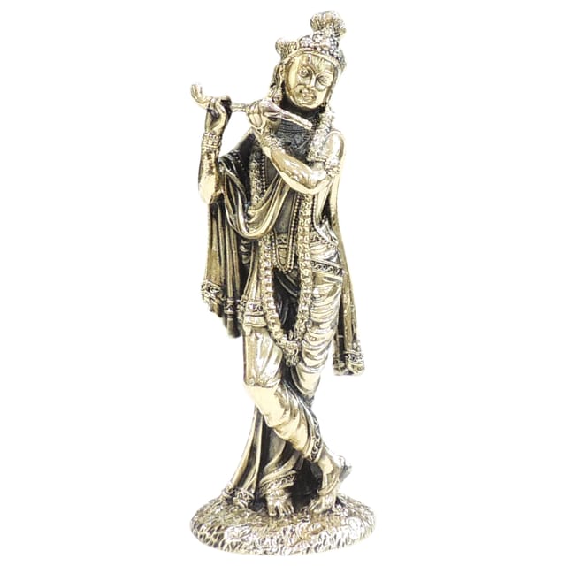 Brass Showpiece Krishna Ji God Idol Statue - 2*2*6 Inch (BS1806 D)