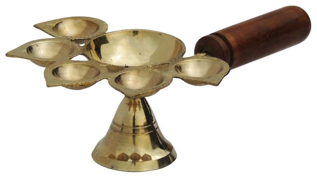 Lakdhi Panch Arti No. 3- 8.6*5.5*2.6 inch (F649 D)