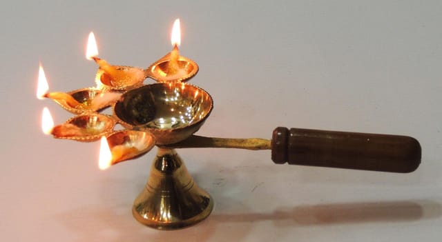 Lakdhi Panch Arti No. 2- 7.5*4.8*2.5 inch (F649 C)