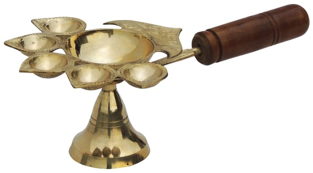 Lakdhi Panch Arti No. 5 - 10.5*6*3.5 inch (F649 F)