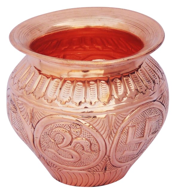 Copper Lota Chatai No. 9  - 4.5*4.5*4.8 inch, 600 ML (Z293 I)