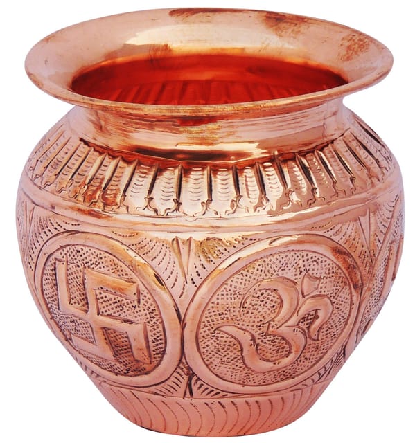 Copper Lota Chatai No. 10 - 4.7*4.7*5 inch, 900 ML (Z293 J)
