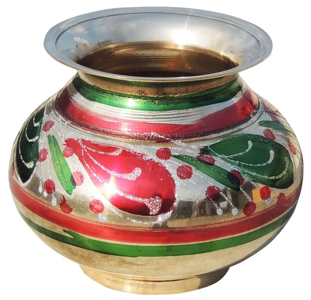 Brass Matki Colour no. 8, 800 ML - 4.7*3.5*4 inch (Z152 D)