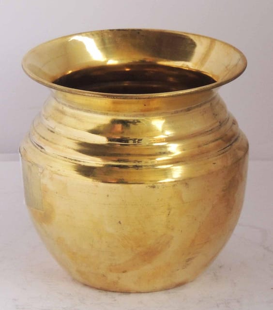 Brass Handi Lota No. 8 - 4.8*4.8*4.5 inch (Z284 G) 730 ML