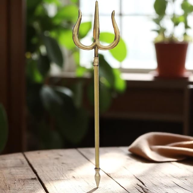 Brass Trishul 22" - 4*1*22 inch (Z138 M)