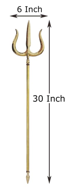 Brass Trishul 30" - 6*1*30 inch (Z138 O)