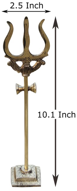 Brass Trishul No. 2  - 2.5*1.7*10.1 inch (Z138 D)