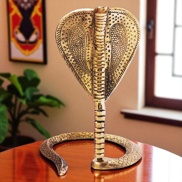 Brass Snake (for shivling) - 7.2*7.5*10 inch (Z299 G)
