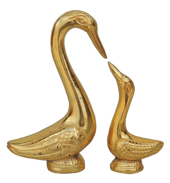 Aluminium Showpiece Duck Pair - 5*1.5*5.3 inch (AS128 G)