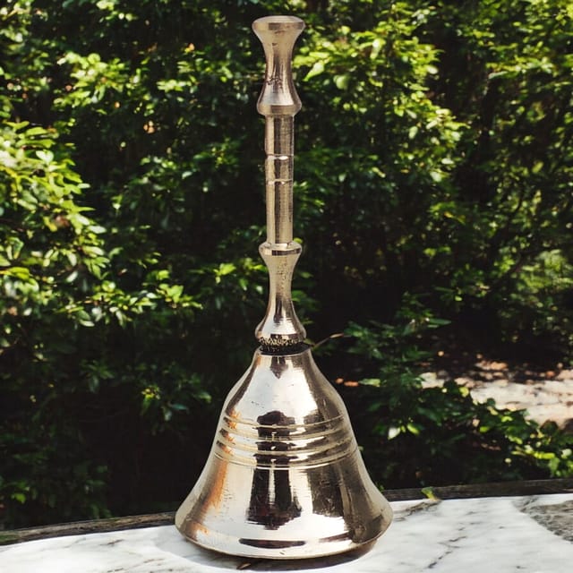 Brass Temple Hand Bell, Gol Dandi Ganti No. 1 -1.5*1.5*3.1 Inch (Z183 A)