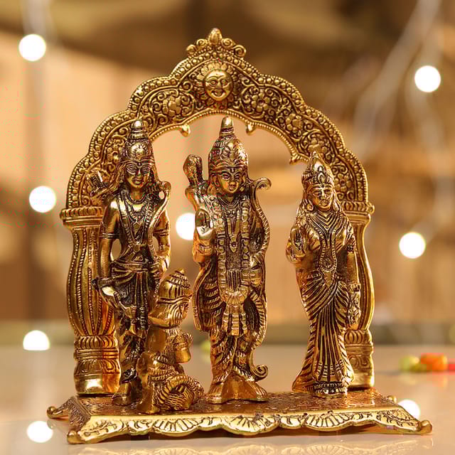 Showpiece Ram Darbar Statue with  Red Velvet Box  - 8.6*5*9.5 inch (AS229 G)