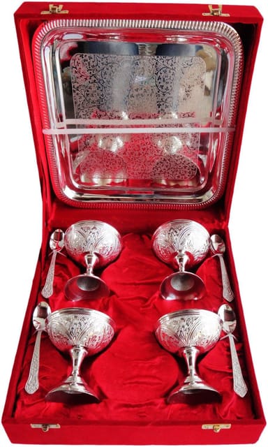 Decorative Ice Cream 4 pc Set With Tray - 3.5*3.5*3.5 inch (B055)