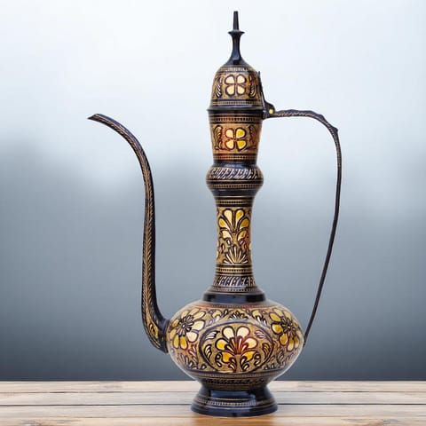 Brass Decorative Showpiece Aftaba, Surahi- 13*7*20 inch (F280)