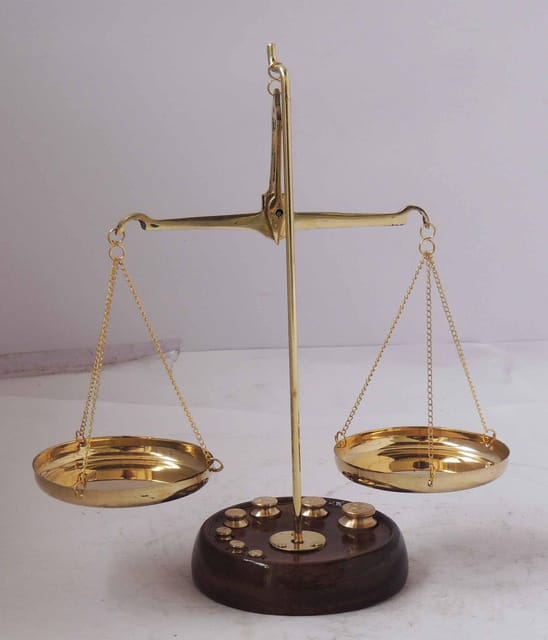 Brass Taarzu 50 gm Weighing Machine - 6.5*3*7.5 inch (Z303 D)