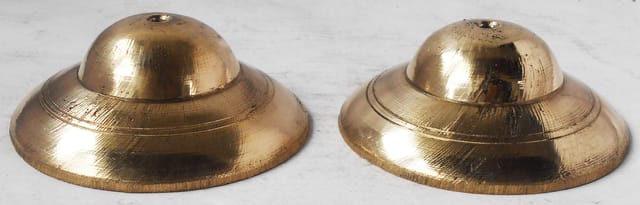 Brass Manjira With Brass Finish  - 3*3*1 inch (Z416 C)