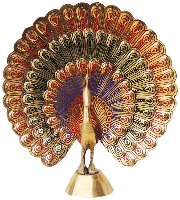 Brass Decorative Showpiece Peacock More  - 5.5*1.5*5.5 inch (F375 Y)