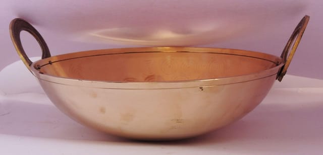 Brass Kadai 2.25 Liter - 13.6*11.7*6 inch (Z270 D)