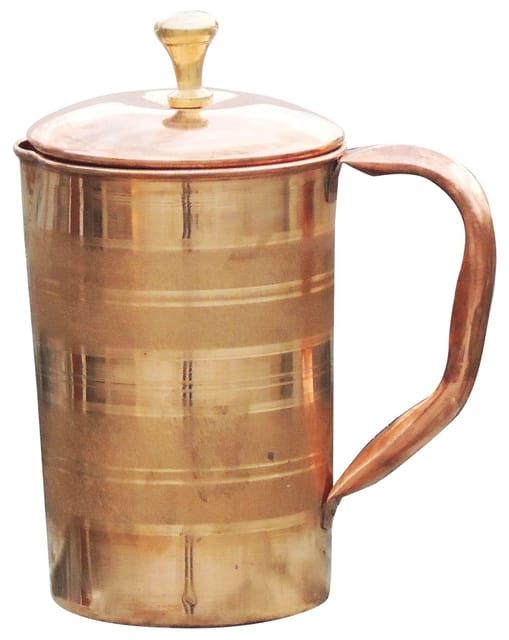 Pure Copper Jug 1.3 Liter - 4.5*4.5*8 inch (Z189 D)